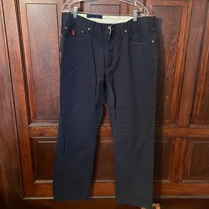 Polo Ralph Lauren navy cotton twill pants 36-32 new
